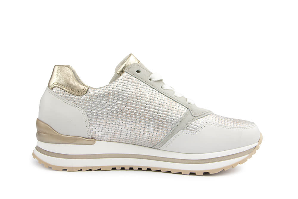 Gabor Sneaker Beige Offwhite Platin Raffia