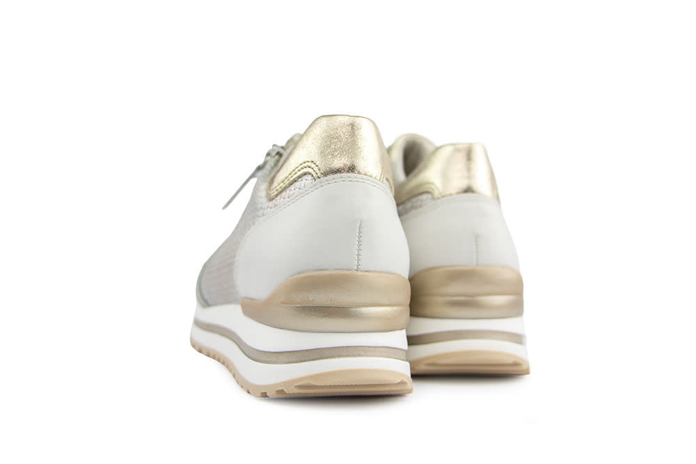 Gabor Sneaker Beige Offwhite Platin Raffia