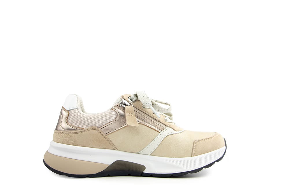 Gabor Rolling Soft Sneaker Leinen Oak Puder