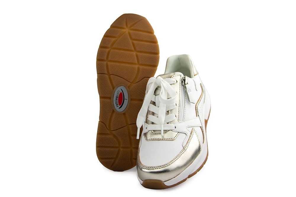 Gabor Rolling Soft Sneaker Weiss Perla Platino