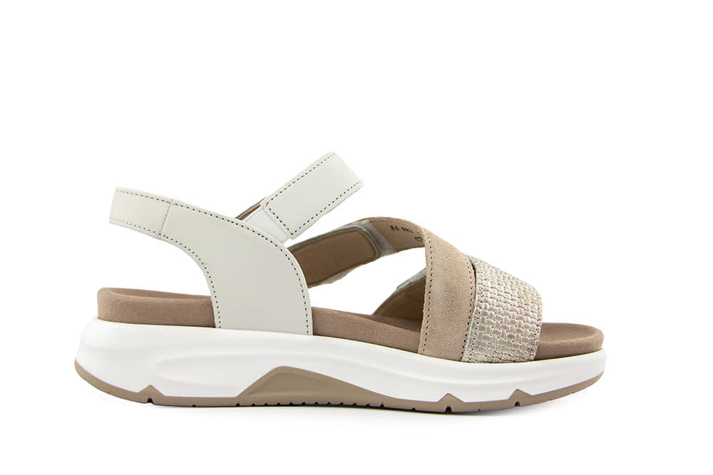 Gabor Rolling Soft Sandaal Beige Oasi Raffia