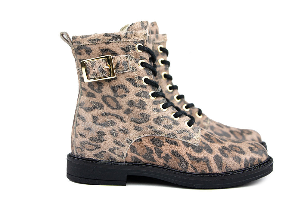 Giga Veterboot Gesp Leopardo Rose