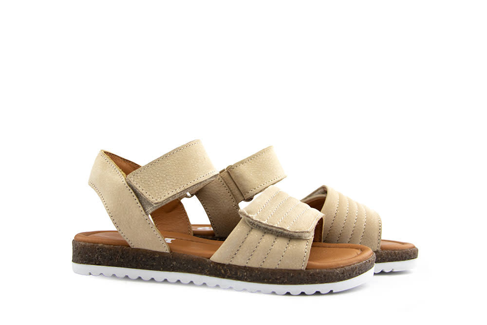 Giga Sandaal Nubuck Glitter Beige