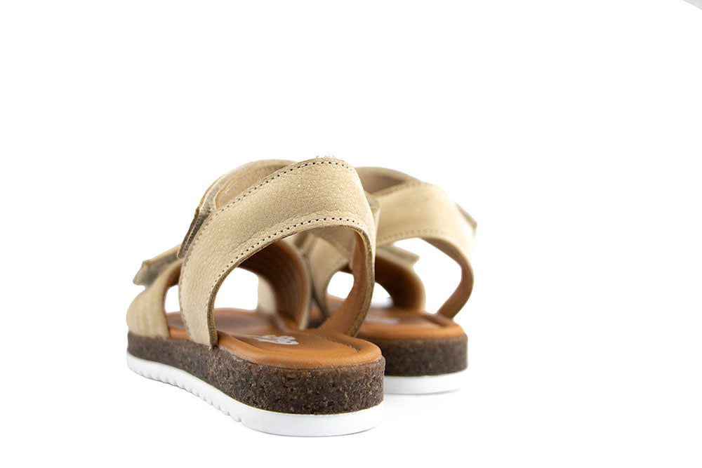 Giga Sandaal Nubuck Glitter Beige