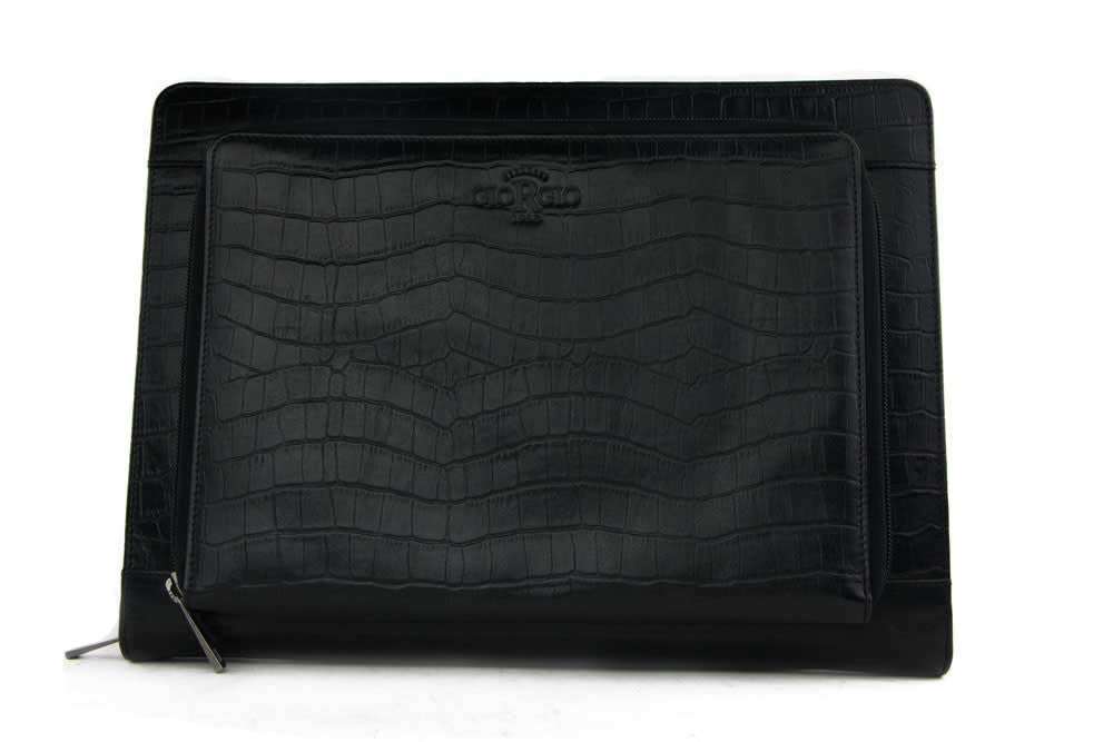 Giorgio Laptop Etui Croco Nero