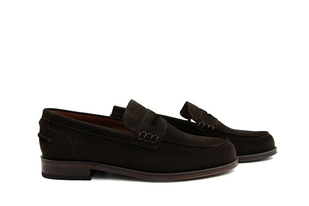 Greve Loafer Austin Dark Brown Velvet