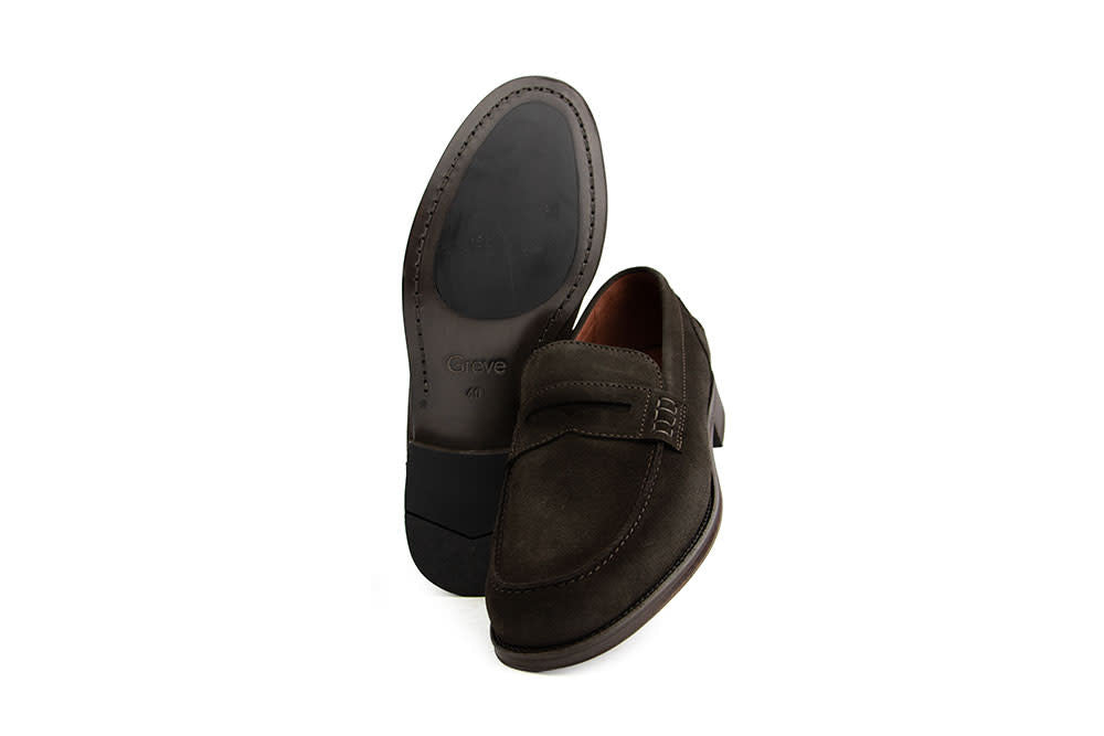 Greve Loafer Austin Dark Brown Velvet