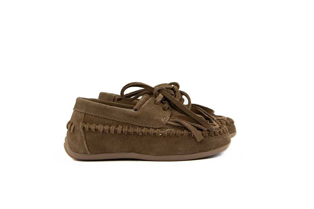 Hip Veter Franje Mid Brown Suede Combi