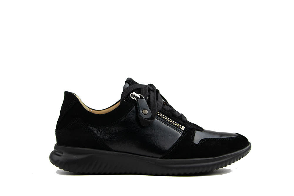 Hartjes Sneaker Breeze Schwarz Suede Lack