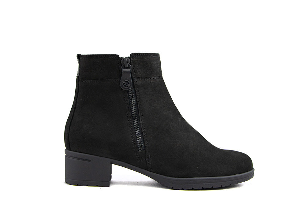 Hartjes Enkellaarsjes Hip Zwart Nubuck