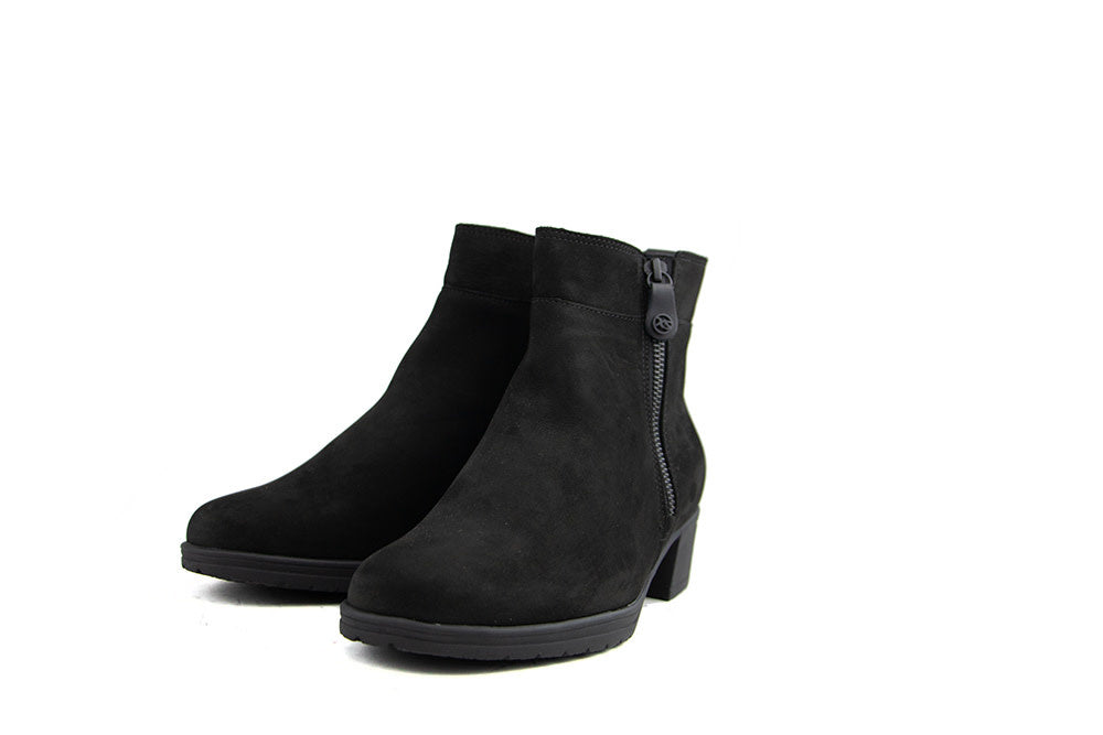 Hartjes Enkellaarsjes Hip Zwart Nubuck