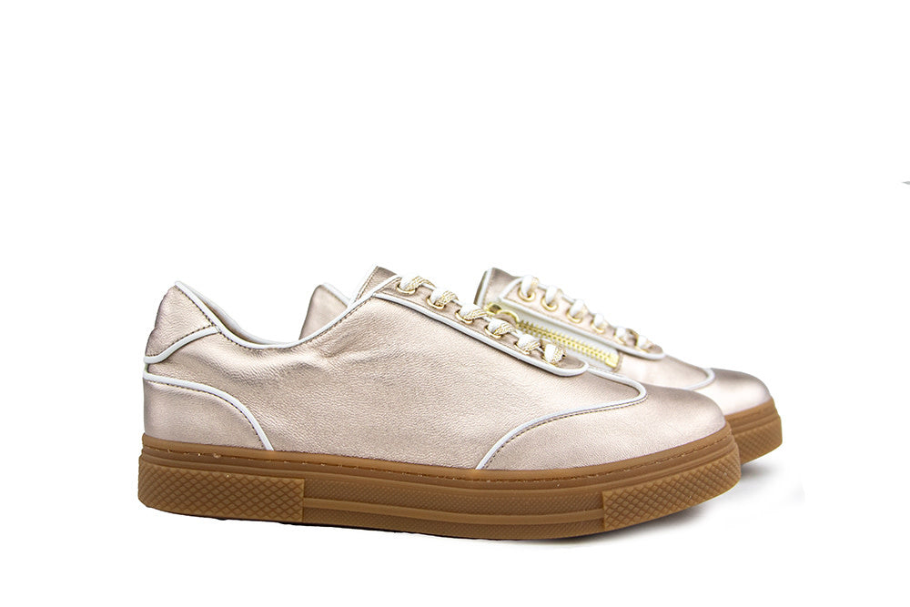 Hassia Sneaker Lightbronze Weiss Bari