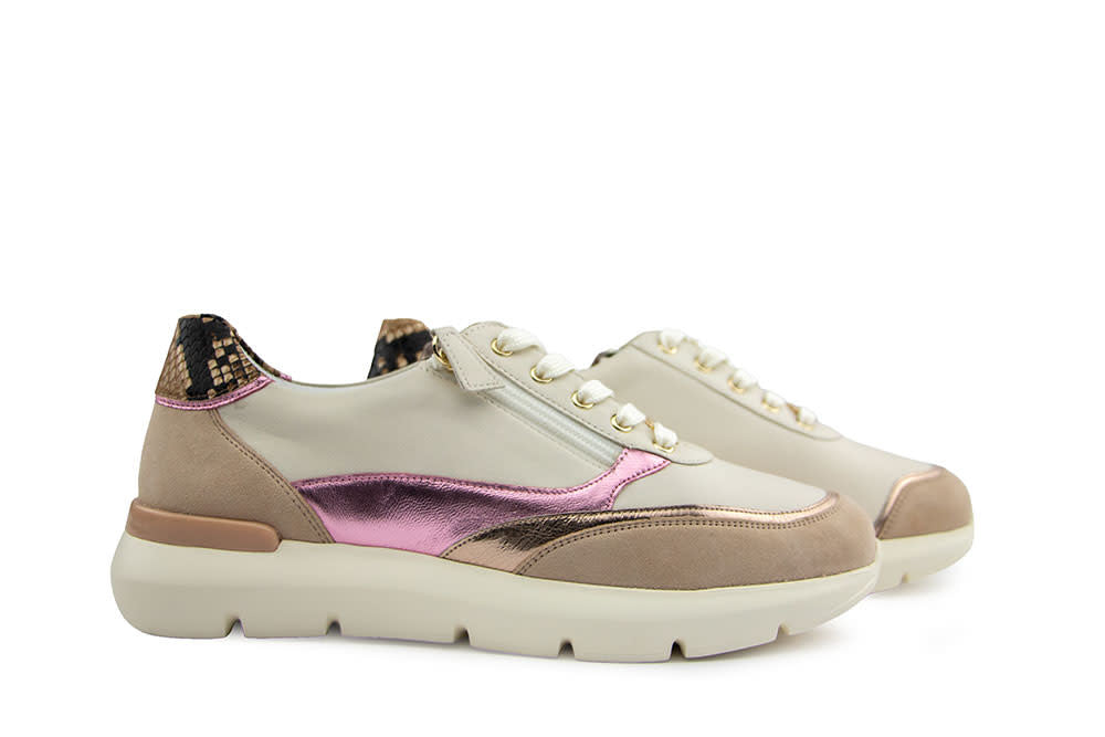 Hassia Bordeaux Sneaker Creme Multi