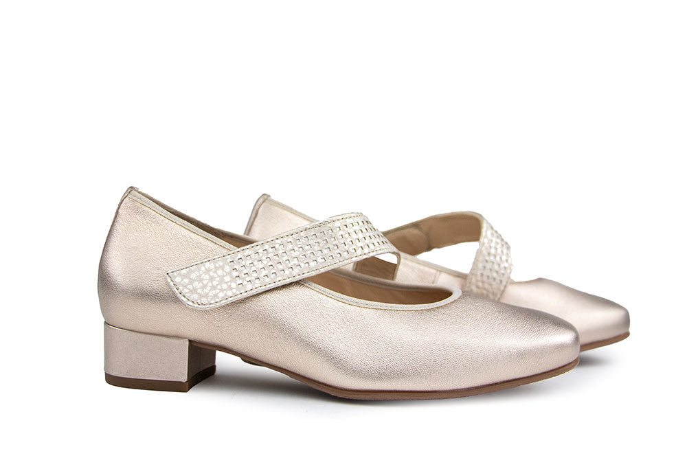 Hassia Bandschoen Lightbronze Perlato Cordoba