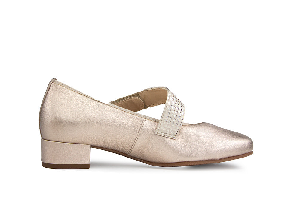 Hassia Bandschoen Lightbronze Perlato Cordoba