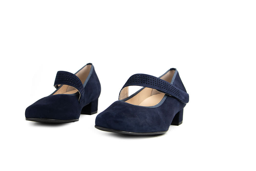 Hassia Bandschoen Blue Suede Cordoba
