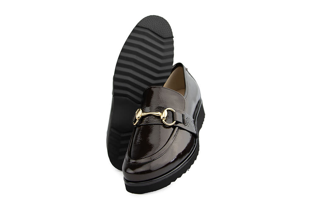 Hassia Sevilla Loafer Chocplum Metallic