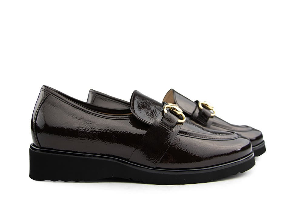 Hassia Sevilla Loafer Chocplum Metallic