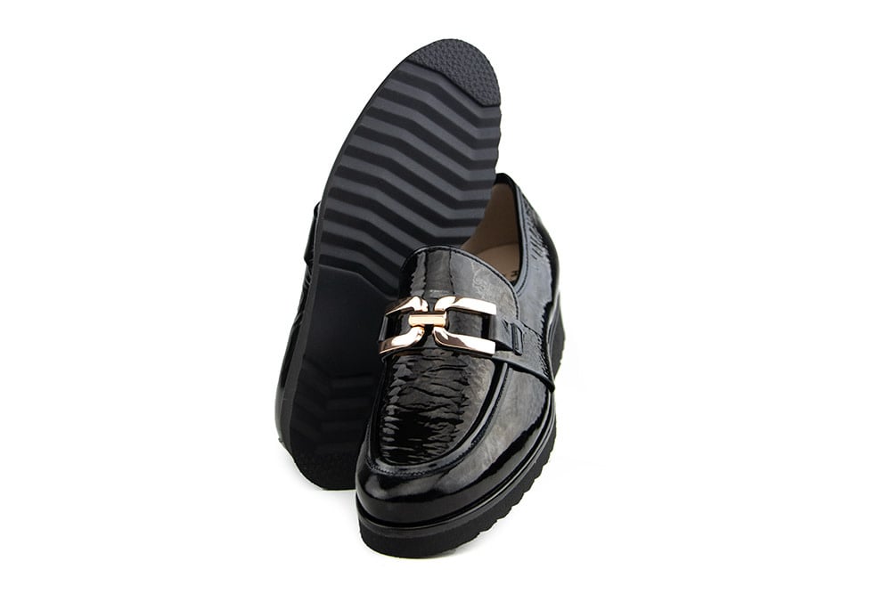 Hassia Loafer Sevilla Schwarz Wetlack