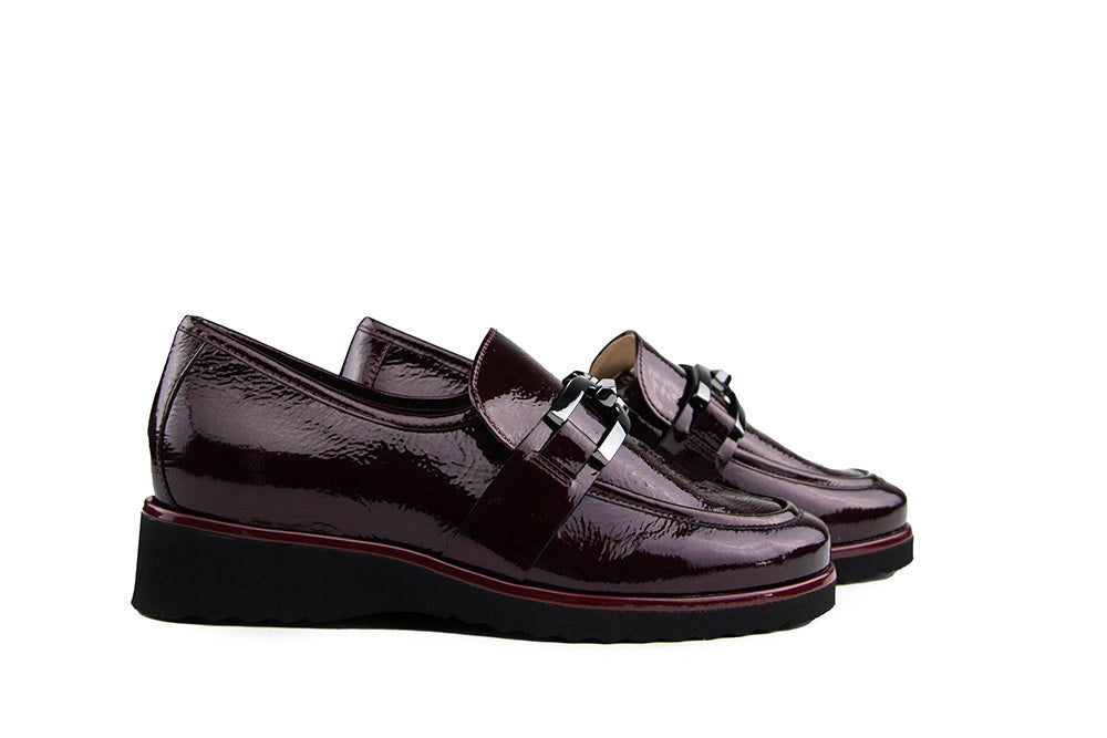 Hassia Loafer Sevilla Cabernet Metallic Wetlack