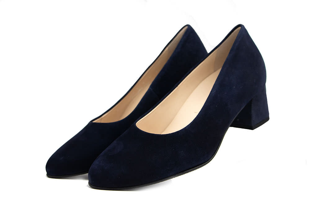 Hassia Pump Blue Multi Shiny Suede Capri