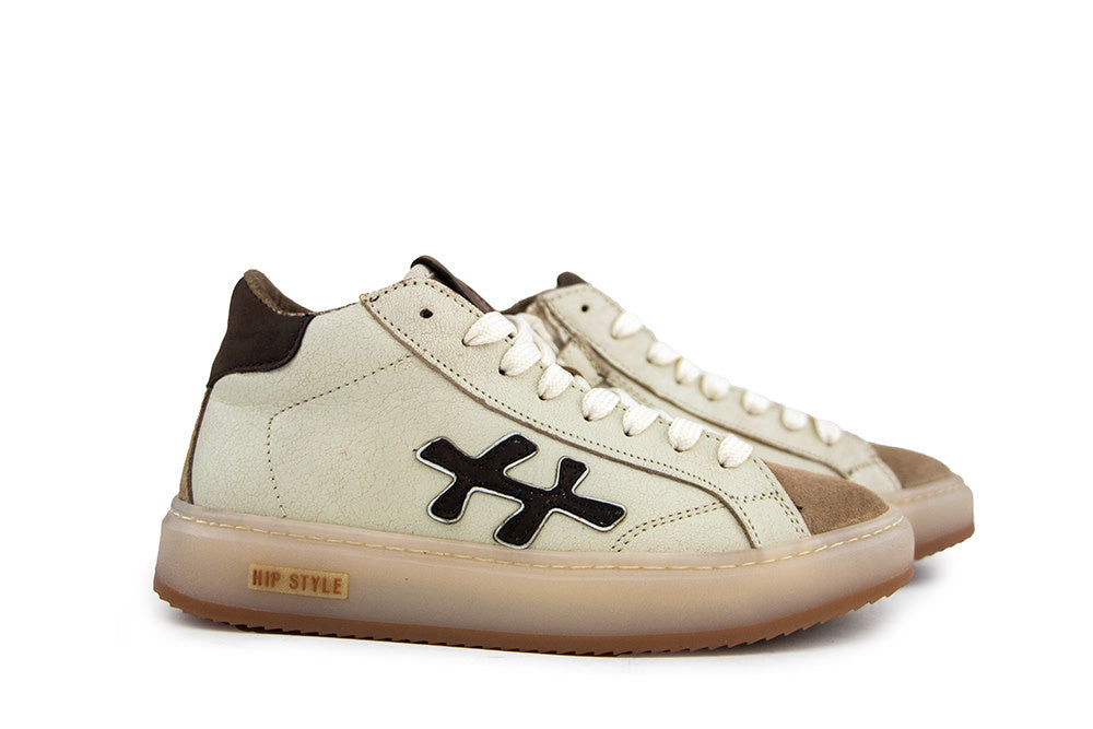 Hip Hoge Sneaker Beige Combi