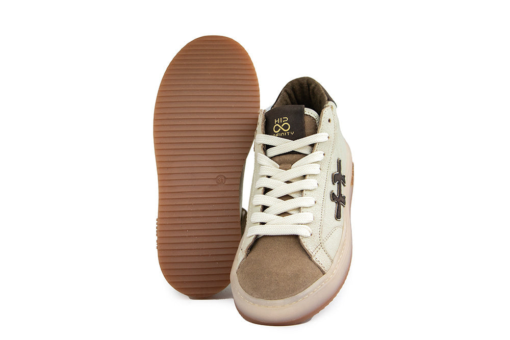 Hip Hoge Sneaker Beige Combi
