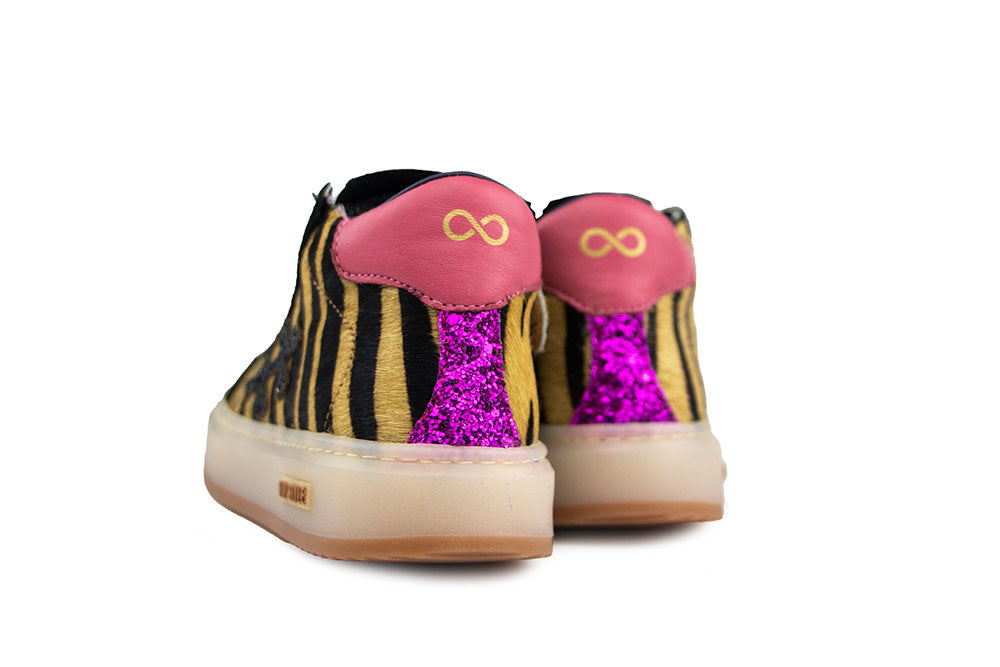 Hip Hoge Sneaker Naturel Pink