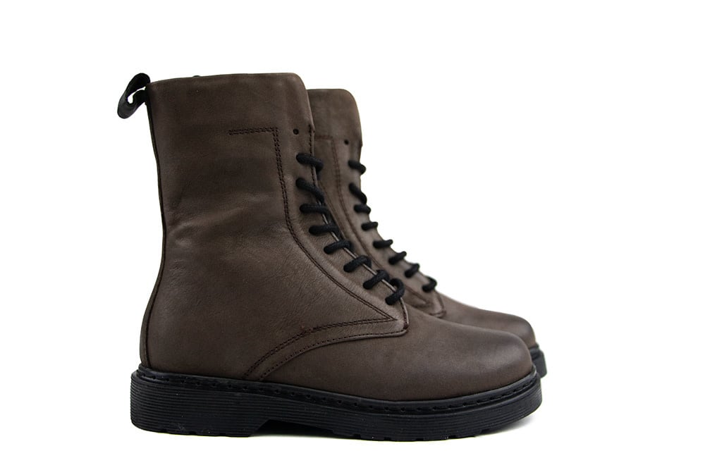 Hip Veterboot Donkerbruin Combi