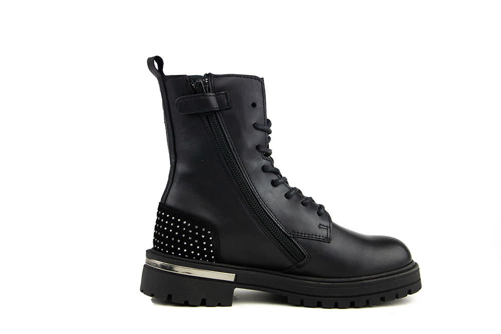 Hip Veterboot Studs Zwart Combi