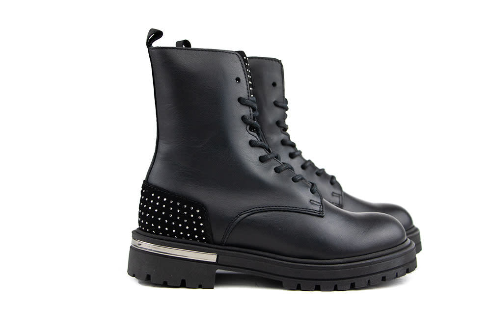 Hip Veterboot Studs Zwart Combi