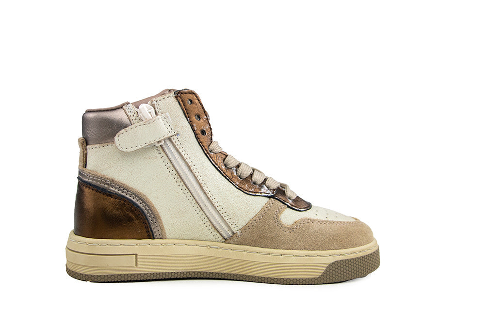 Hip Hoge Sneaker Taupe Combi