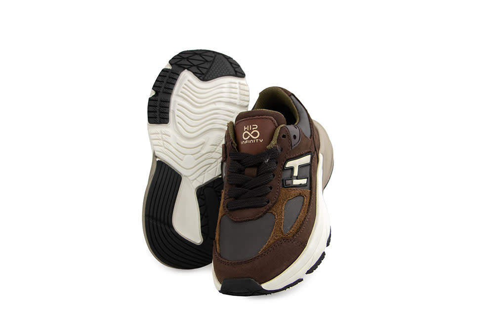 Hip Sneaker Dark Brown Combi