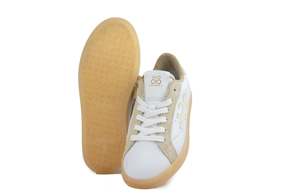 Hip Sneaker Wit Beige Combi