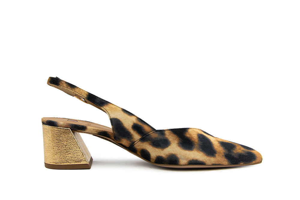 Högl Slingback Pump Camel Gold Leoprint