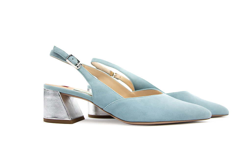 Högl Slingback Pump Skyblue Silver