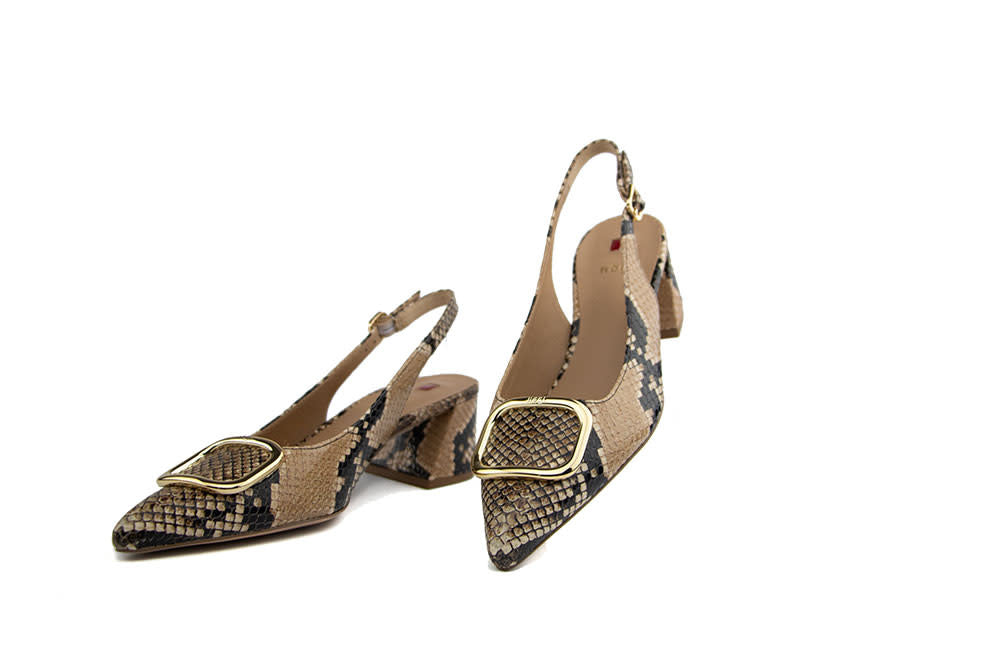Högl Slingback Pump Camel Snake