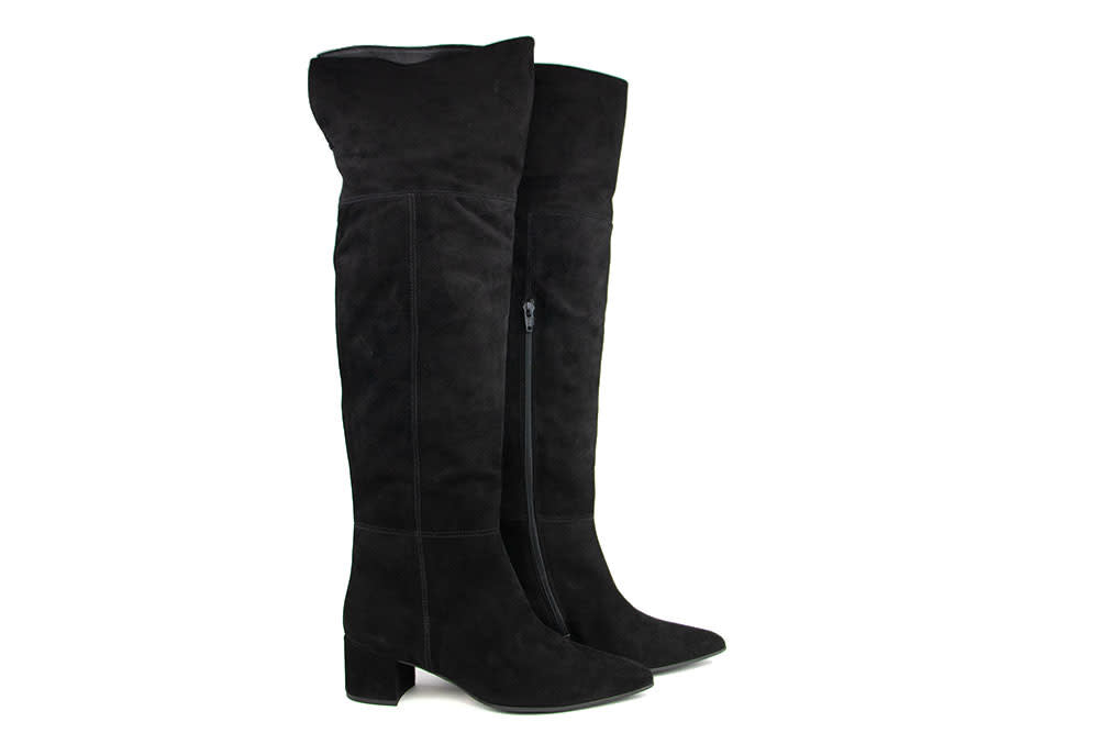 Hogl Knielaars Schwarz Velourkid