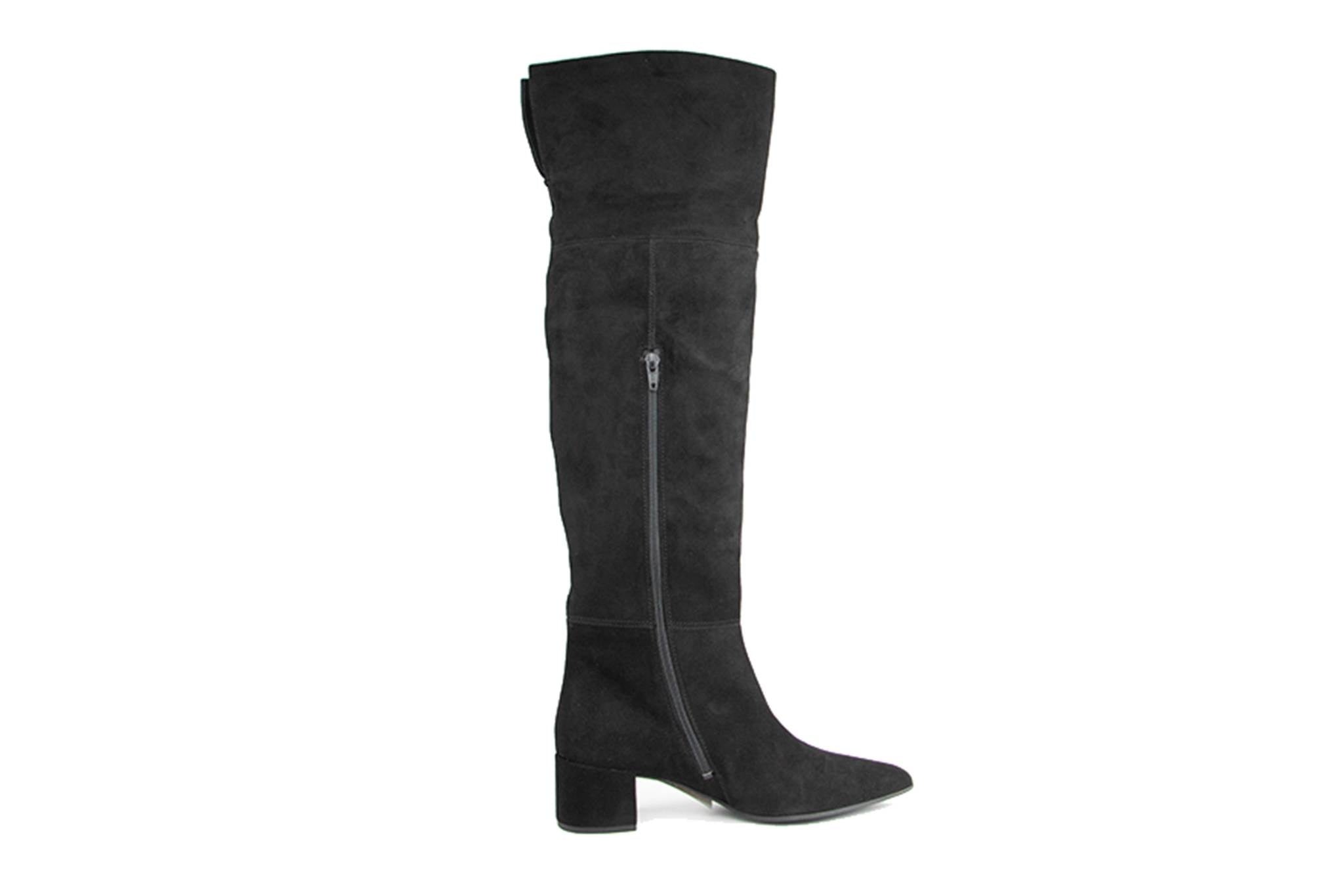 Hogl Knielaars Schwarz Velourkid