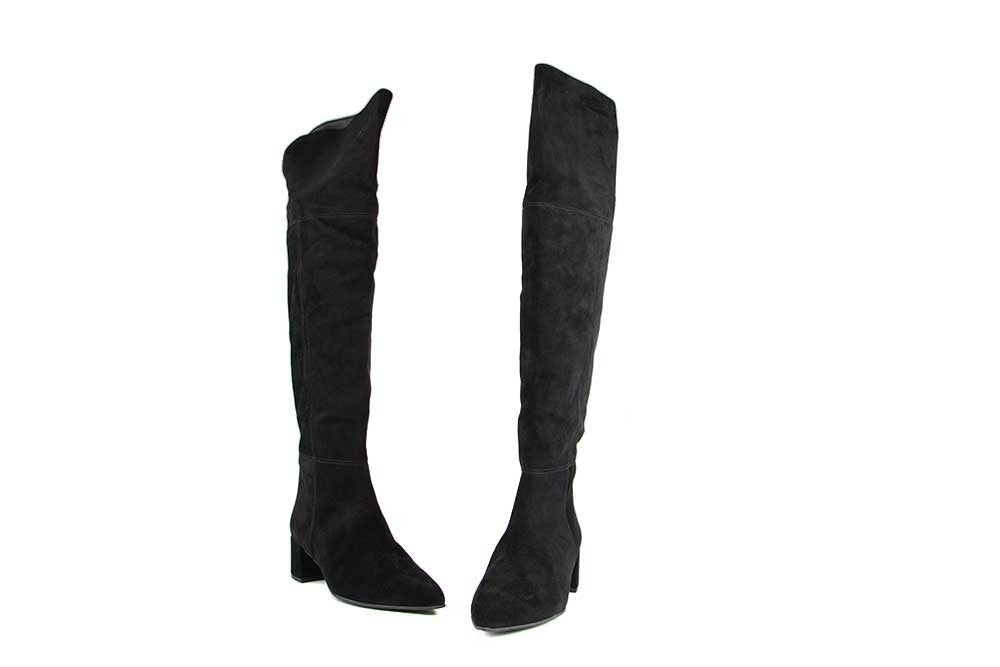 Hogl Knielaars Schwarz Velourkid