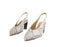 Hogl Slingback Pump Taupe Multi Pearlsnake