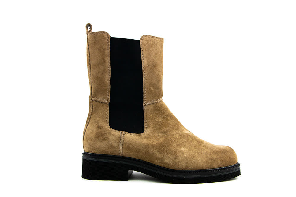 Durea Chelsea Boots Bruin Suede H-leest