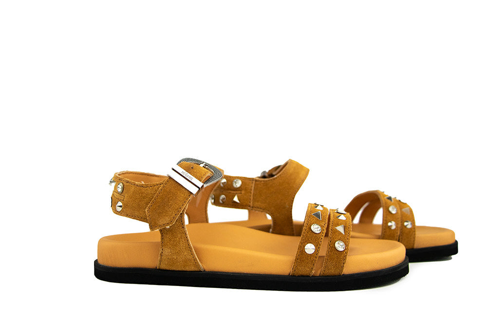 IQONIC Sandaal Lyon 3 Camel Studs