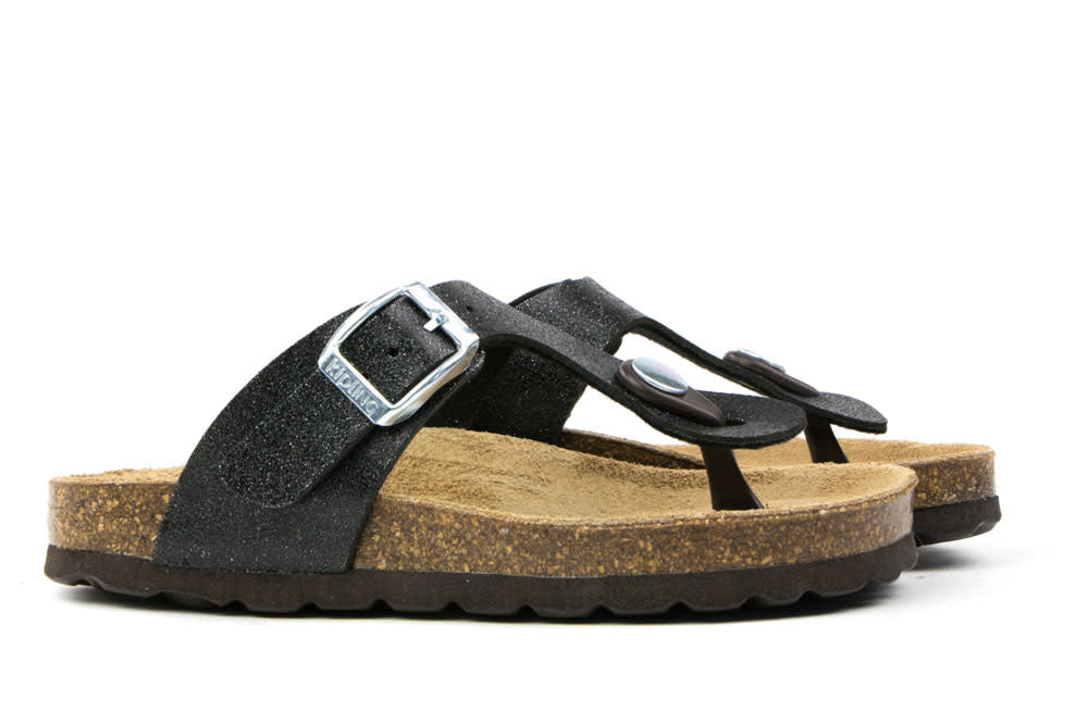 Slipper Black Glitter