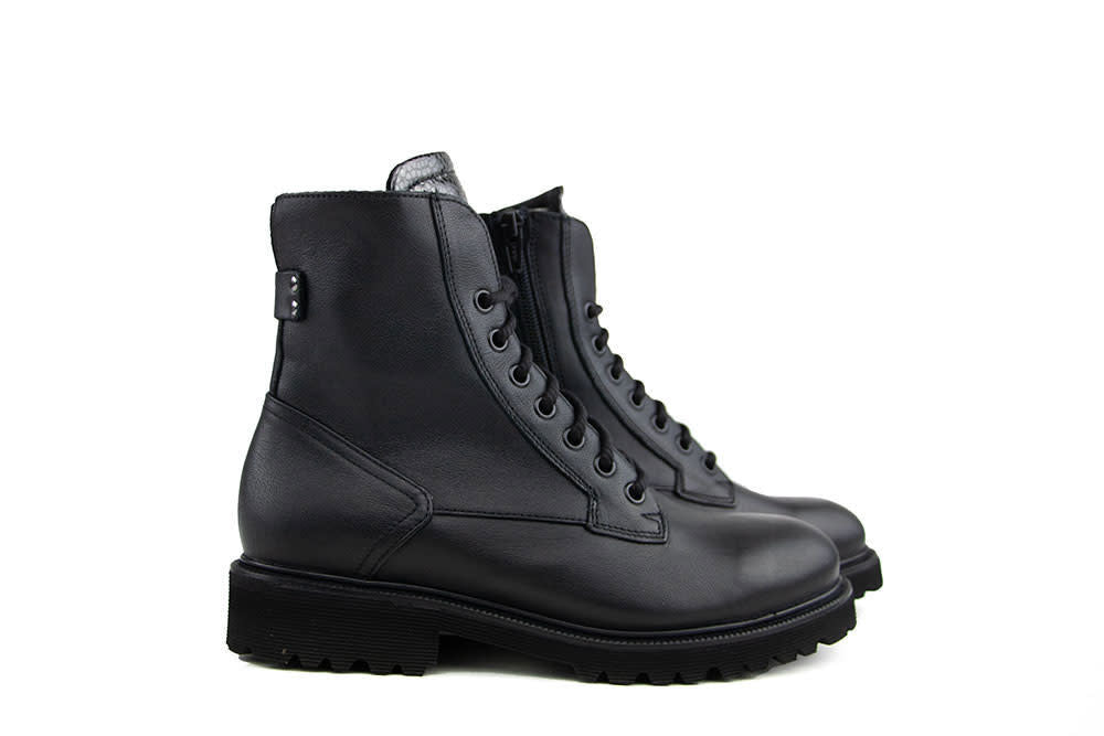 Durea Veterboot Zwart Leer H