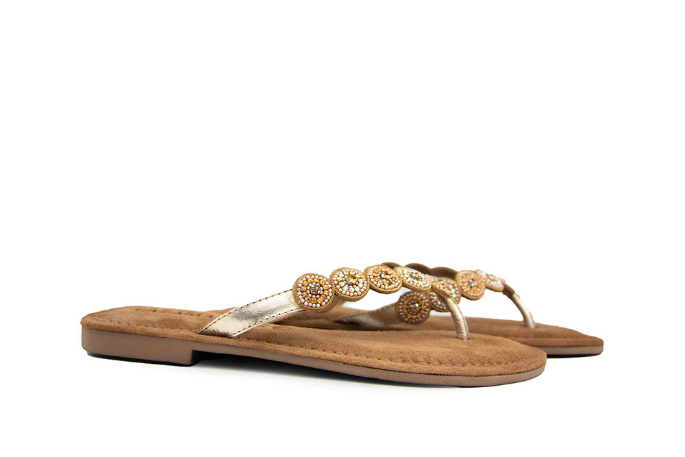 Lazamani Slipper Beads Small Rounds Goud