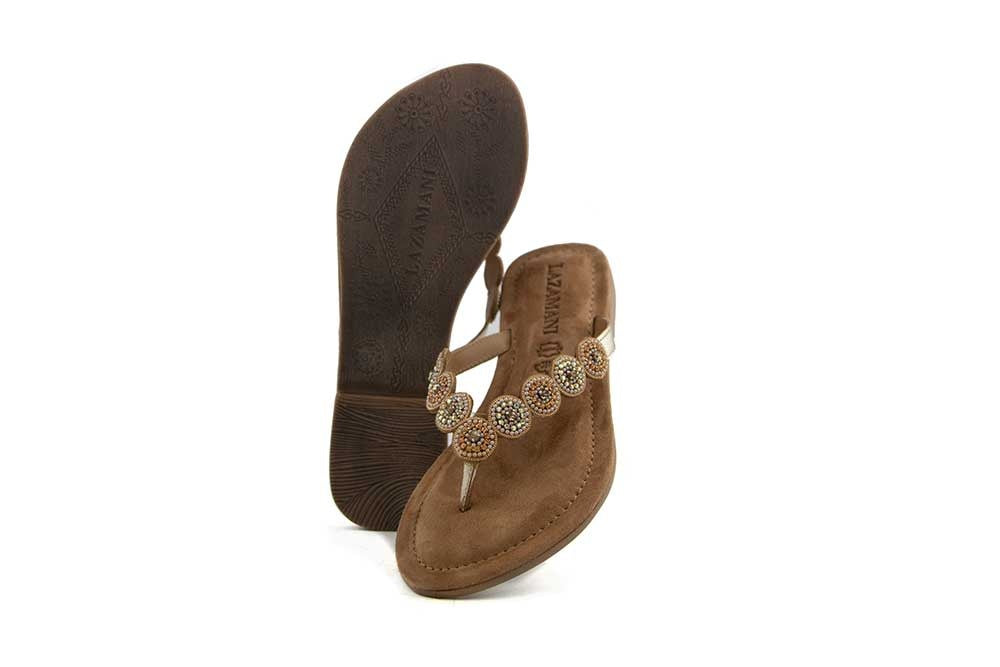 Lazamani Slipper Beads Small Rounds Gold