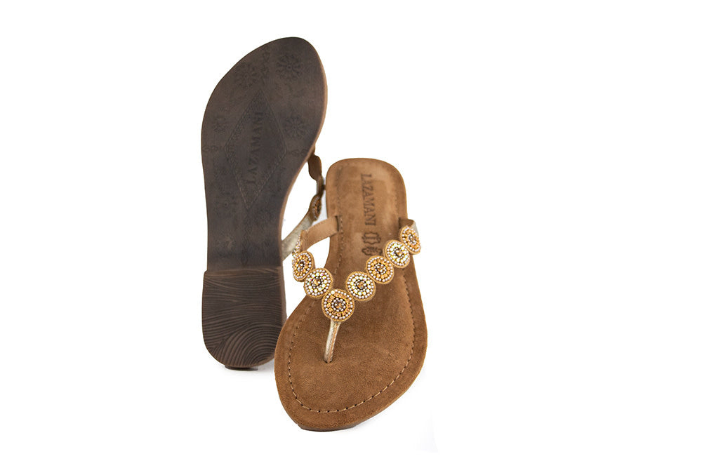 Lazamani Slipper Beads Small Rounds Goud