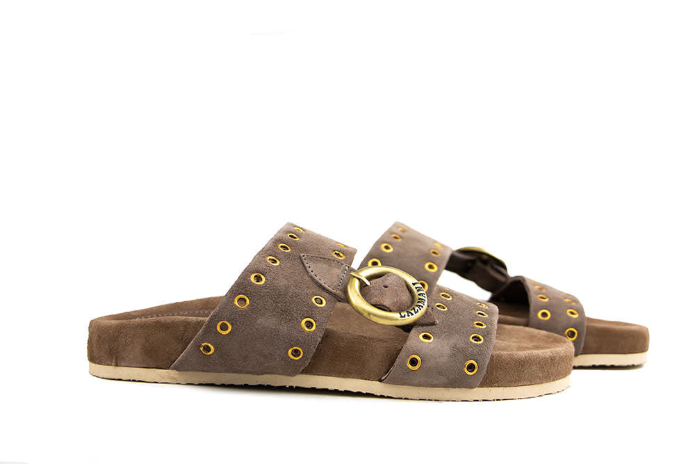 Lazamani Slipper Straps Buckle Stone