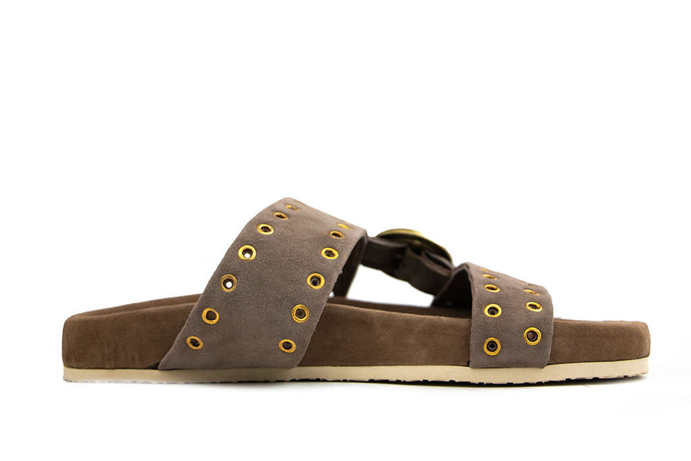 Lazamani Slipper Straps Buckle Stone